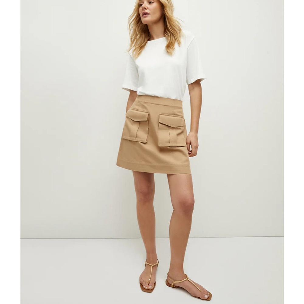 Veronica Beard White and Tan Dress - Picture 2 of 12